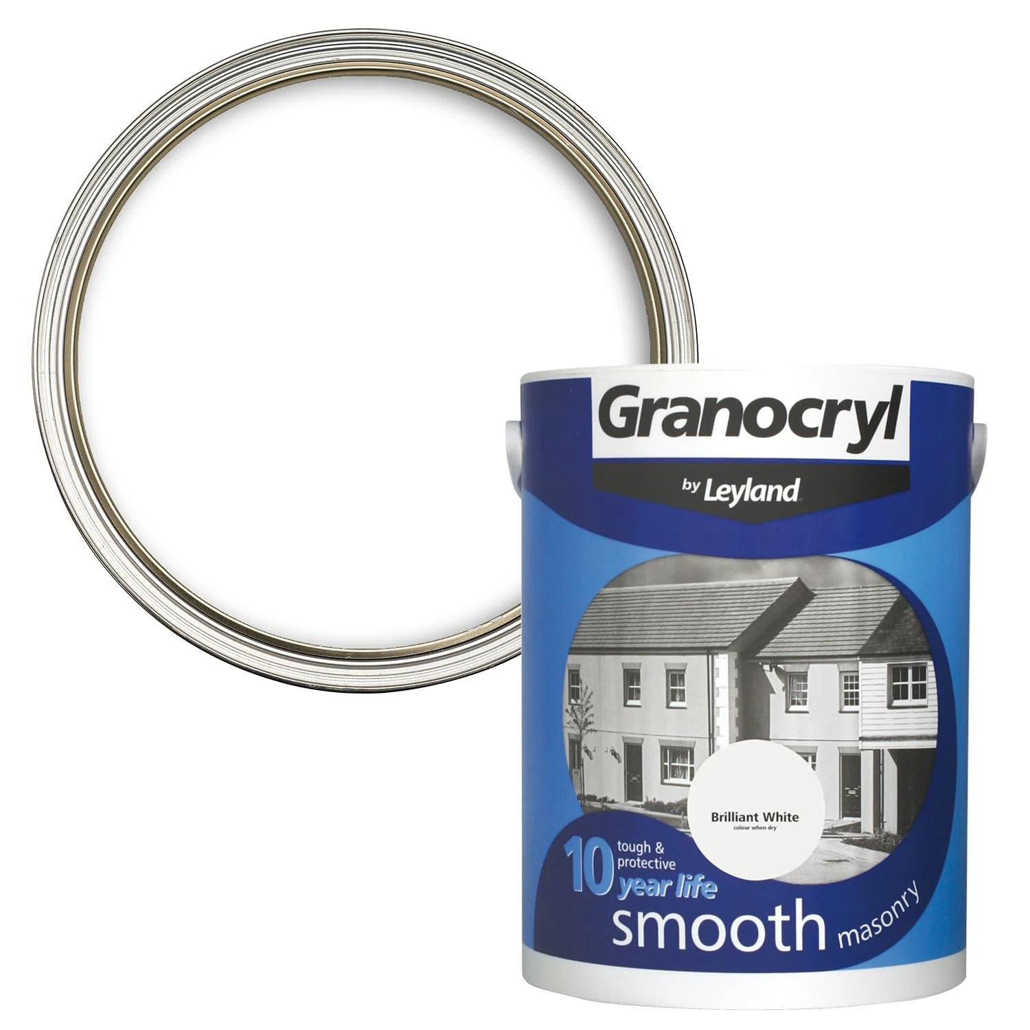 Granocryl by Leyland Smooth Masonry Paint - Brilliant White 2.5L