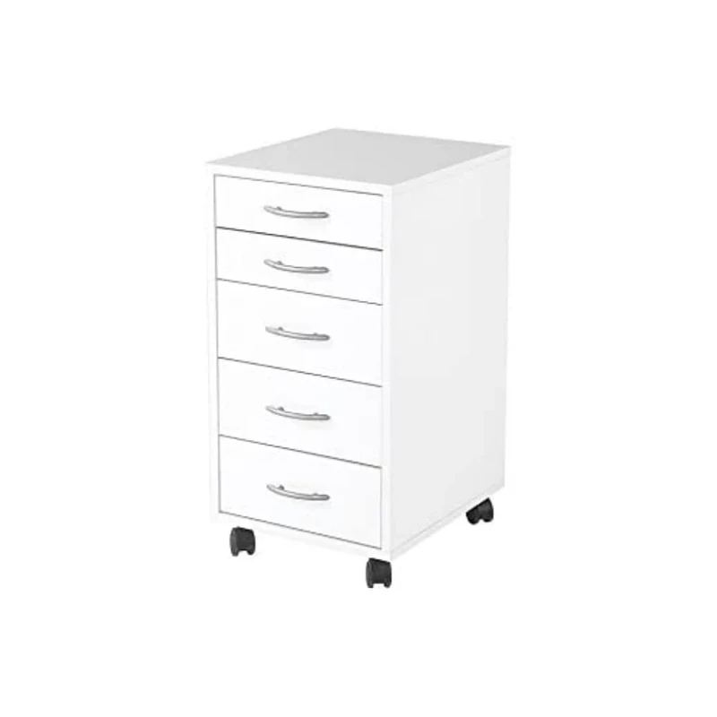 FMD Drawer Mobile Pedestal Freddy, 33.0 x 63.5 x 38.0 cm, White