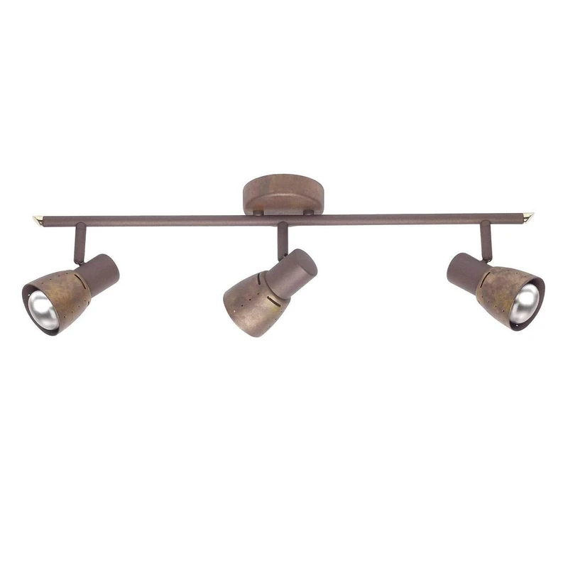 Brilliant Lava 39516/56 Spotlight Rail with 3 Bulbs Aged Copper
