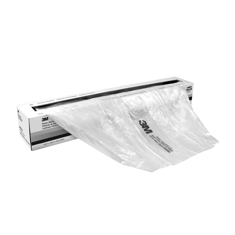 3M 06723 12' x 400' Plastic Sheeting, Transparent - Image 1