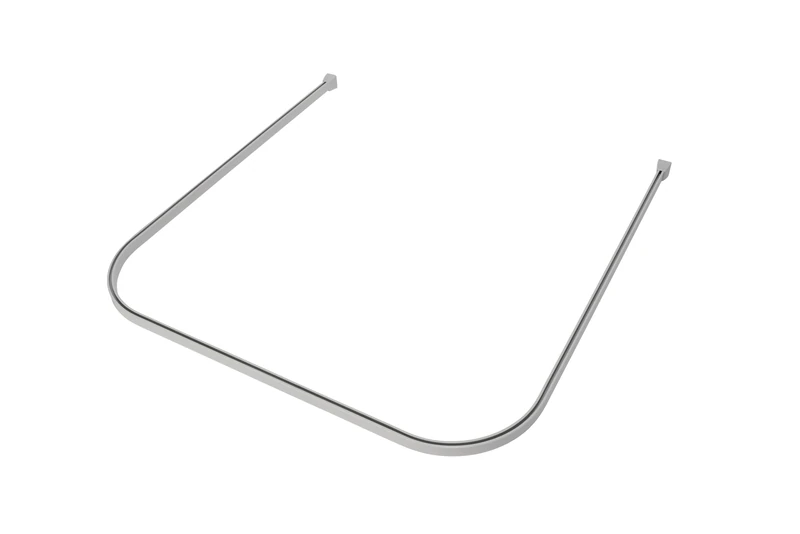 Croydex Profile 800 U-Shaped Rail, Aluminum, White, 91.5 x 91.5 x 3 cm