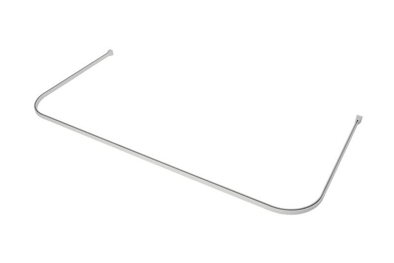 Croydex Profile 800 U-Shaped Rail, Aluminum, White, 167.5 x 76 x 3 cm