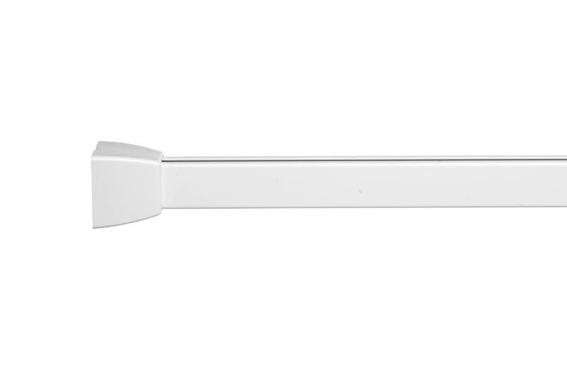 Croydex Profile 800 L-Shaped Rail 1200x700-White, Metal, White, 76x183x20 cm