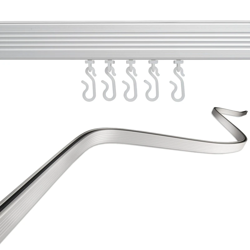 Croydex 2 m Bendy Rail, Silver