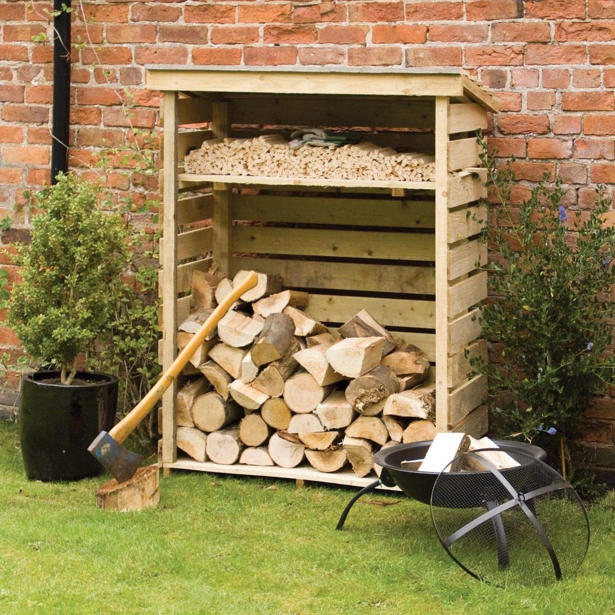 Rowlinson Small Log Store Pressure Treated Timber