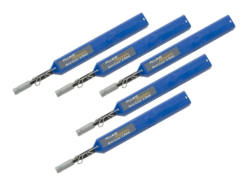 FLUKE networks Quickclean-2.5-5P Quick Clean Cleaner For 1.25mm SC, St, FC, E2000 Connector and End Faces (Pack of 5), Fiber Tester Accessory