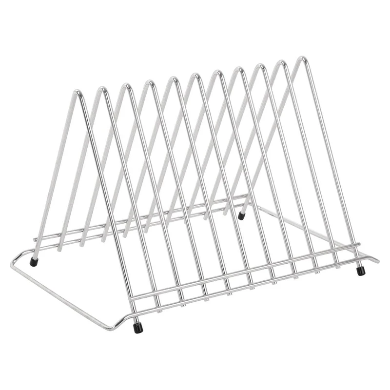 Hygiplas Heavy Duty Stainless Steel Chopping Board Rack 10 Slots DP037