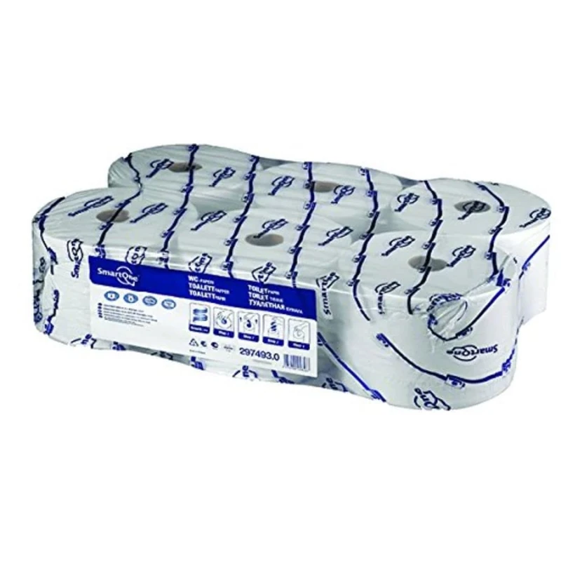 Tork SCA05853 SmartOne Toilet Tissue, White, Pack of 6