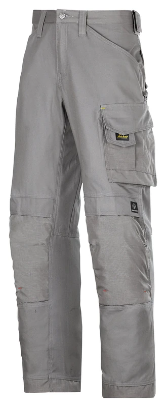 Snickers 33141818160 Size 160 "Canvas+" Craftsmen Trousers - Grey - Image 1