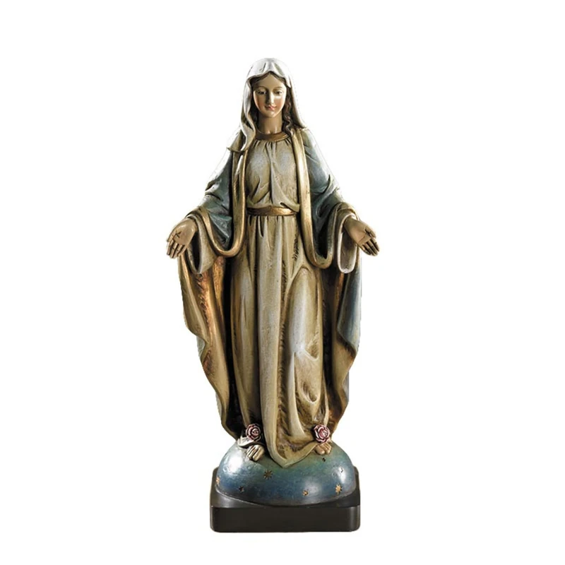 Needzo PLC 8 Resin Our Lady of Grace Virgin Mary Figure Statue Home Office Decor