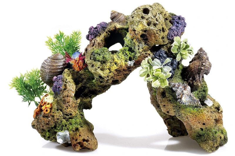 CLASSIC CLASIC Lava Rock with Plant & Air Aquarium Ornament 320mm