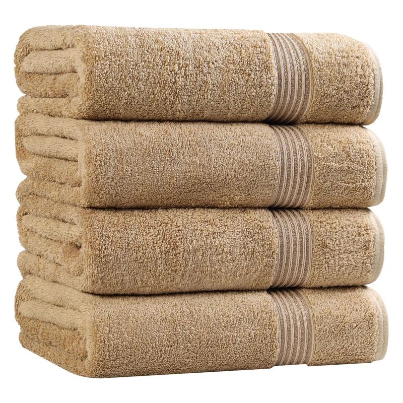 Home City, 100% Cotton, Towel Set, Taupe - Towel