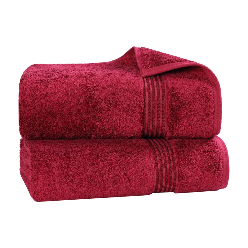 Superior Towel Set, Cotton, Burgundy, Bath Sheets