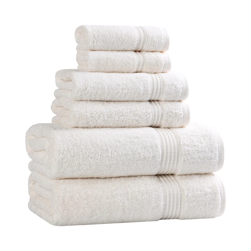 Superior Towel, Cotton, Ivory, 6PC Set