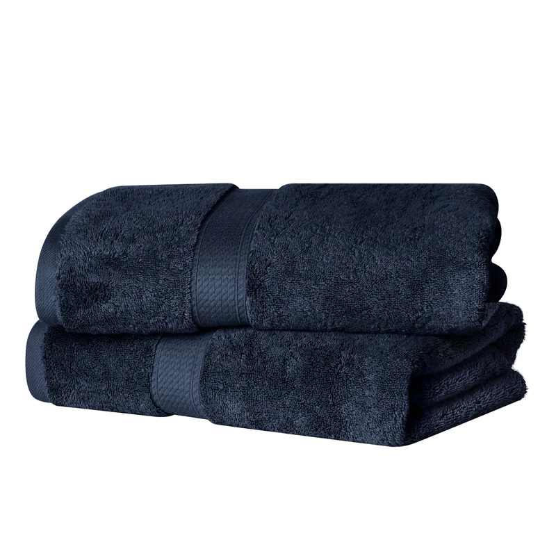 Home City, 100% Cotton, Towel Set, Navy Blue - Towel