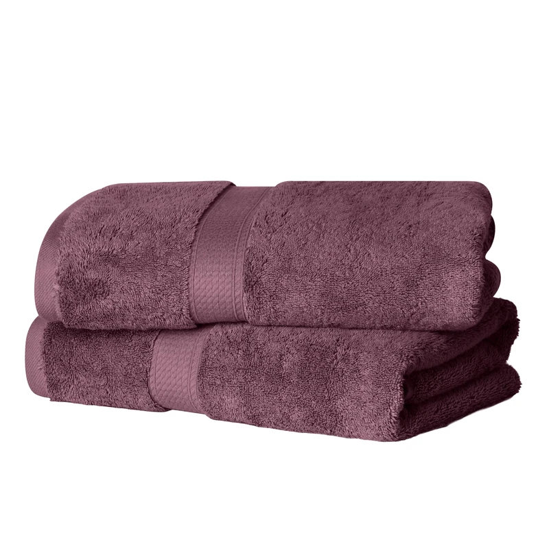 Home City, 100% Cotton, Towel Set, Plum - Towel