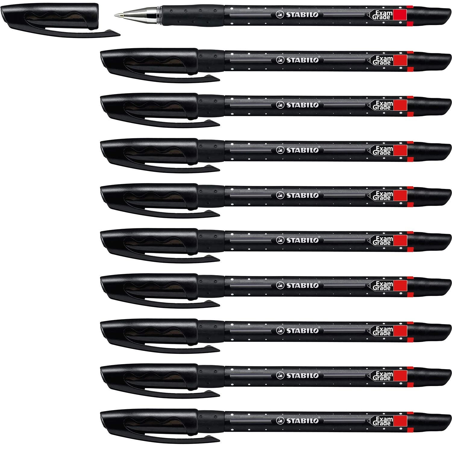 STABILO Exam Grade - Ballpoint Pen - Pack of 10 - Black