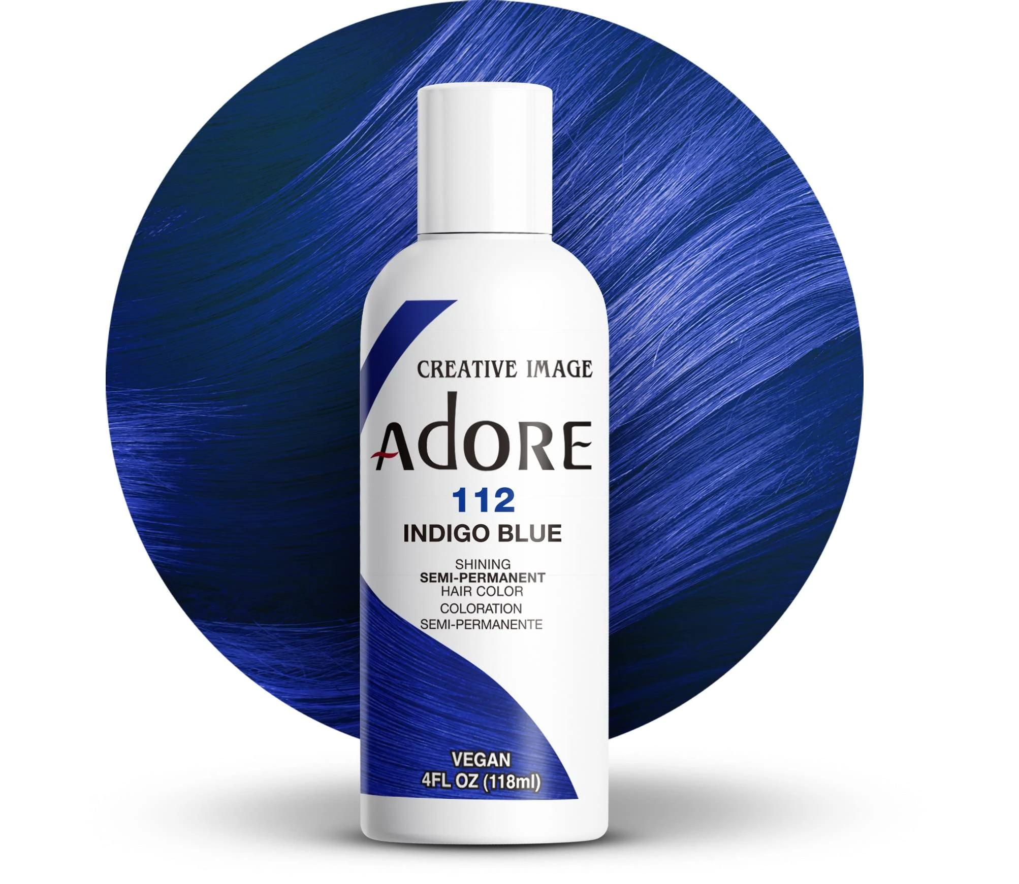 Adore Shining Semi Permanent Hair Colour, 112 Indigo Blue