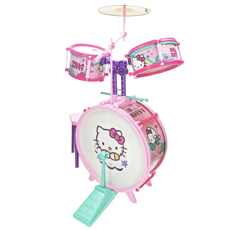 Reig Hello Kitty Drum Set with Stool (3 Pieces)