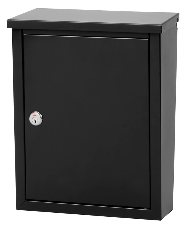 ARCHITECTURAL MAILBOXES 2580B-10 Chelsea Locking Wall Mount Mailbox, Satin Black, M