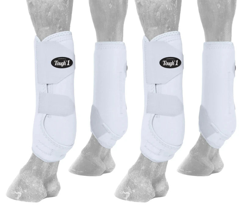 Tough 1 Extreme Vented Sport Boots Set, White, Small