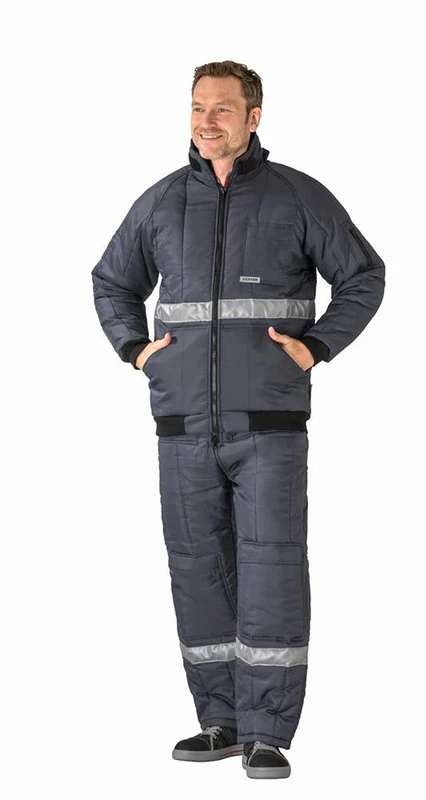 Planam 5120060 Size 2X-Large "Cold Storage" Blouson - Marine Blue/Red