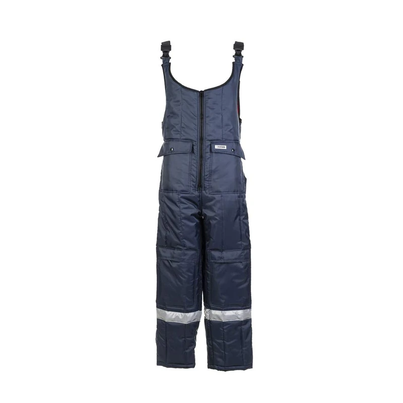 Planam 5123060 Size 2X-Large "Cold Storage" Dungarees - Marine Blue/Red