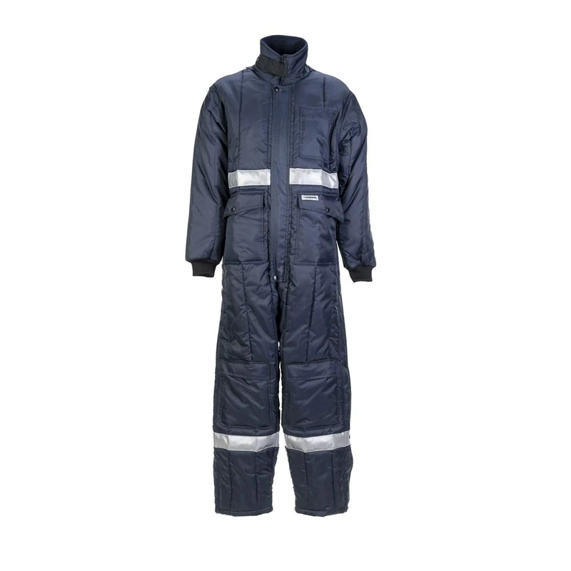 Planam 5124052 Size Large "Cold Storage" Overall - Marine Blue/Red