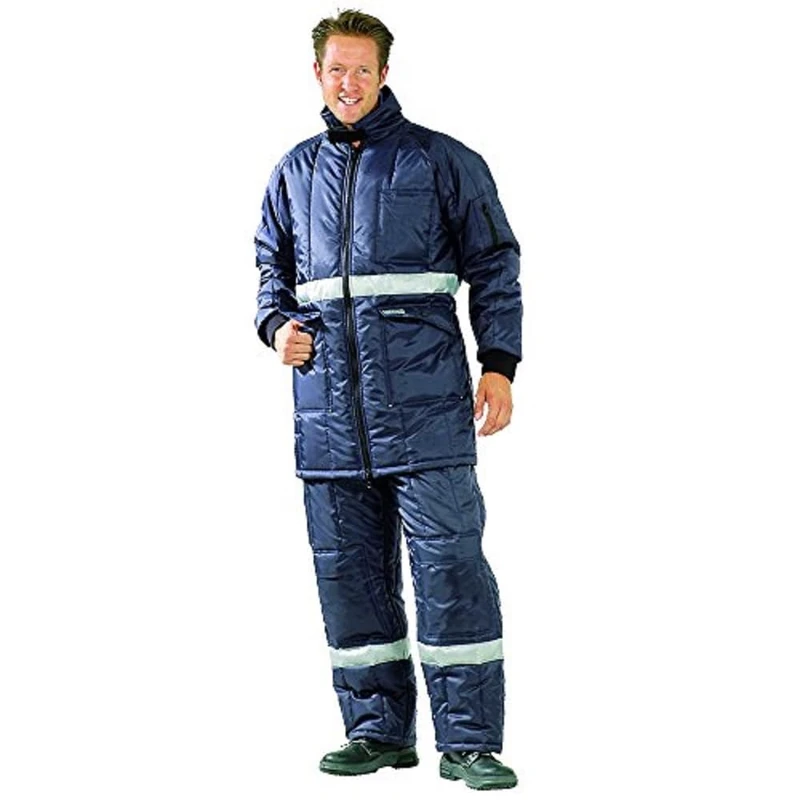 Planam 5121056 Size X-Large "Cold Storage" Parka - Marine Blue/Red