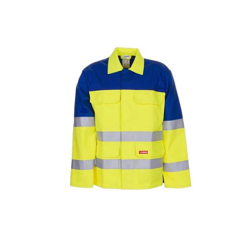 Planam 5202110 Size 110 "Major Protect" 1-Layer Jacket - Yellow/Royal Blue