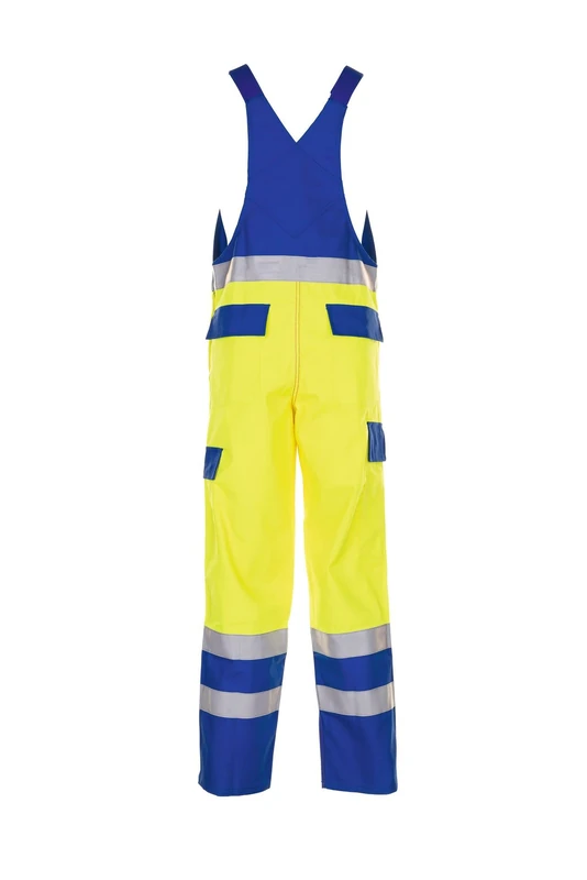 Planam 5232090 Size 90 "Major Protect" Dungarees - Yellow/Royal Blue