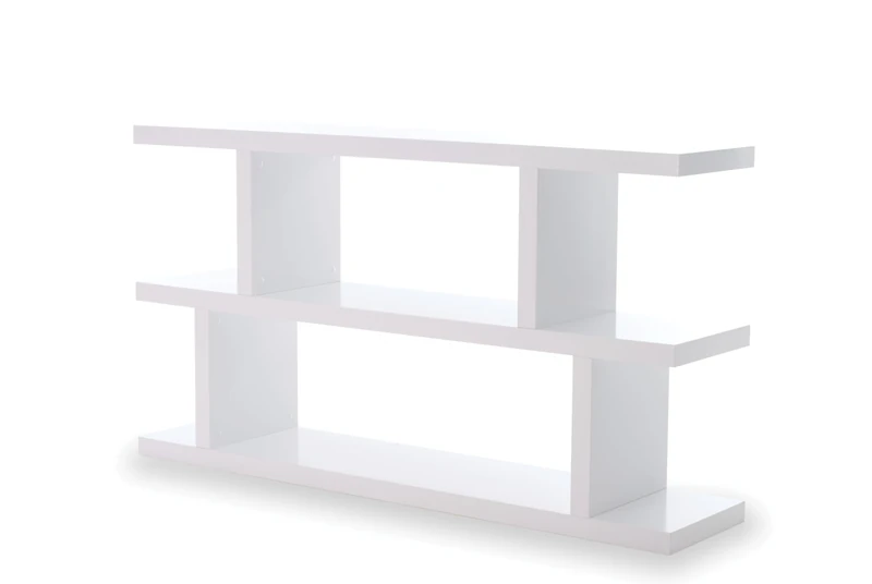 TemaHome Wood Honeycomb Panel Step Low with Pure White Matte, 163 x 36 x 88 cm, White