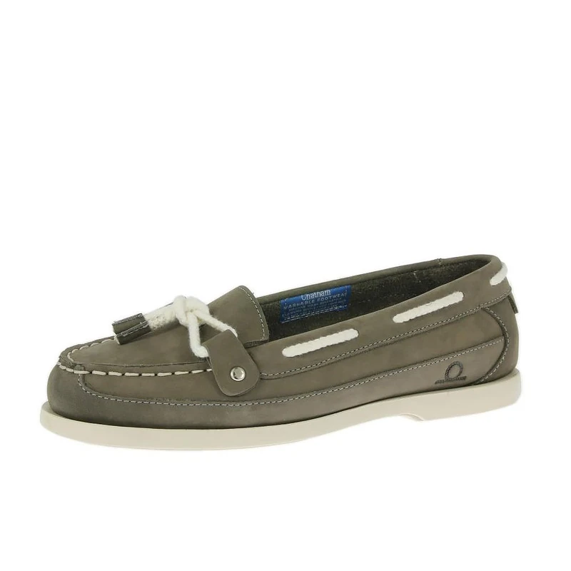 Chatham Alcyone G2 Women's Premium Grey Leather Boat Shoes UK Size 7