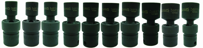 Williams 36910 10-Piece 3/8-Inch Drive Metric Universal 6 Point Impact Socket Set
