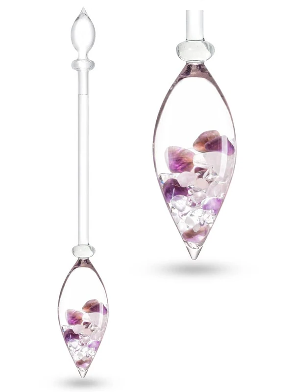 VitaJuwel Gemstone Vial Wellness with Amethyst, Rose Quartz & Clear Quartz - Balance, Relaxation & Clarity