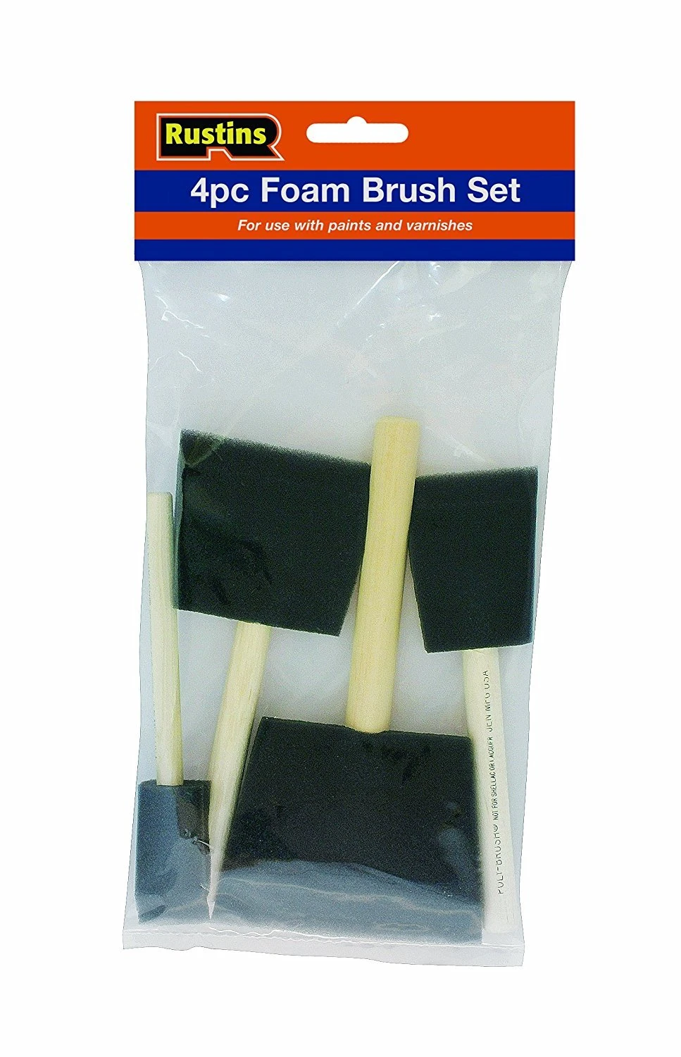 Rustins Poly Foam Brushes - Professional Grade Paint Applicators for Smooth Finishes