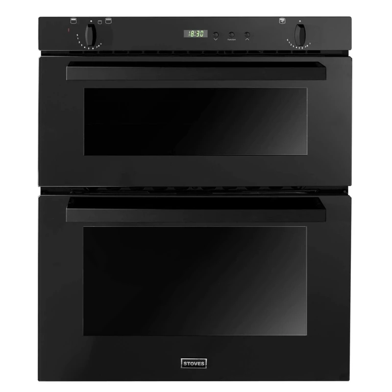 Stoves SGB700PS B/A Rated Built-Under Gas Double Oven - Black