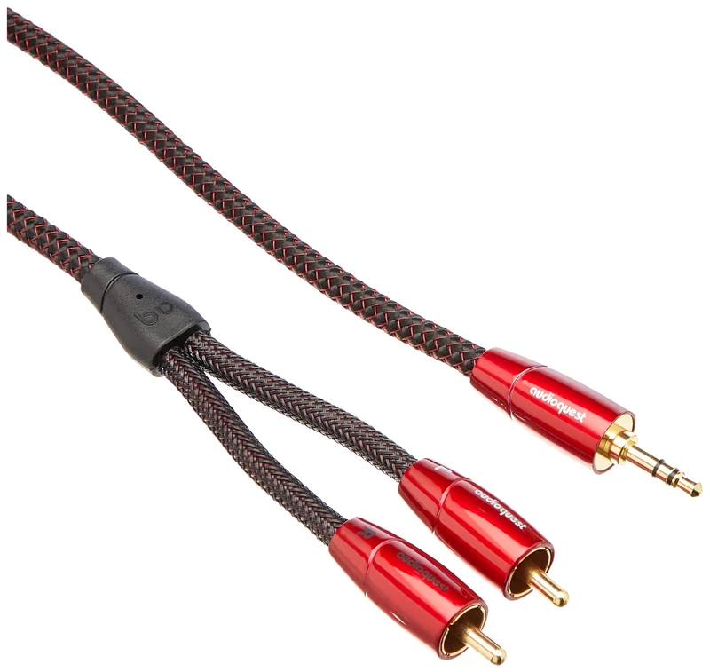 AudioQuest Golden Gate Audio Connection Cable 3.5 mm Gold Plated, 2 outputs RCA, 1 m