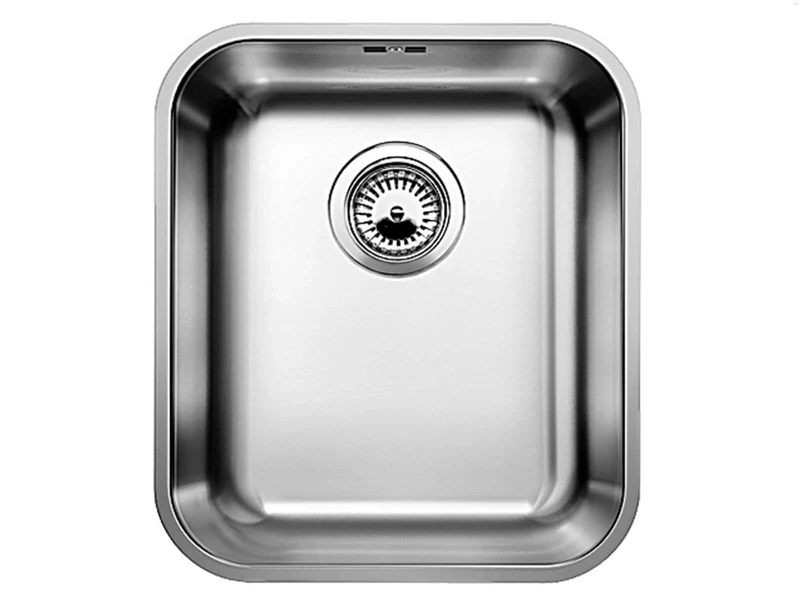 BLANCO Supra 340-U | Stainless Steel Sink | Installation Type: undermount Installation | for 40 cm Wide Base cabinets | Resistant to Scratches | Spacious Bowl Volume | [37x43x18.4 cm]