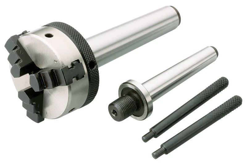 Shop Fox D4103 Mini Lathe Chuck with Arbors - Image 1