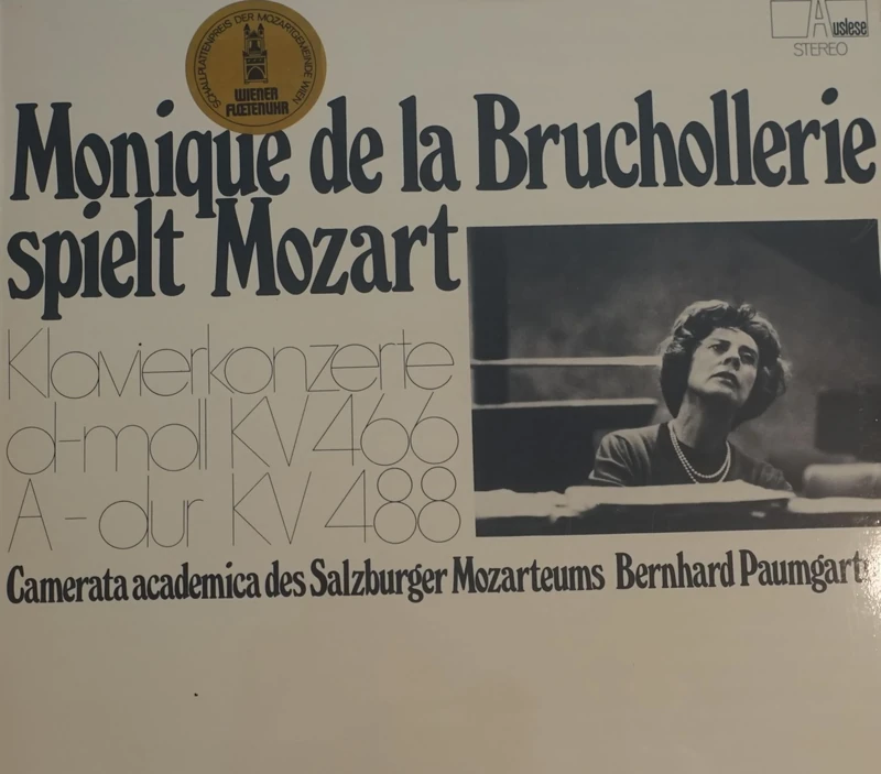 Monique de la Bruchollerie spielt Mozart. Klavierkonzerte Camerata academica des Salzburger Mozarteums. Vinyl LP.
