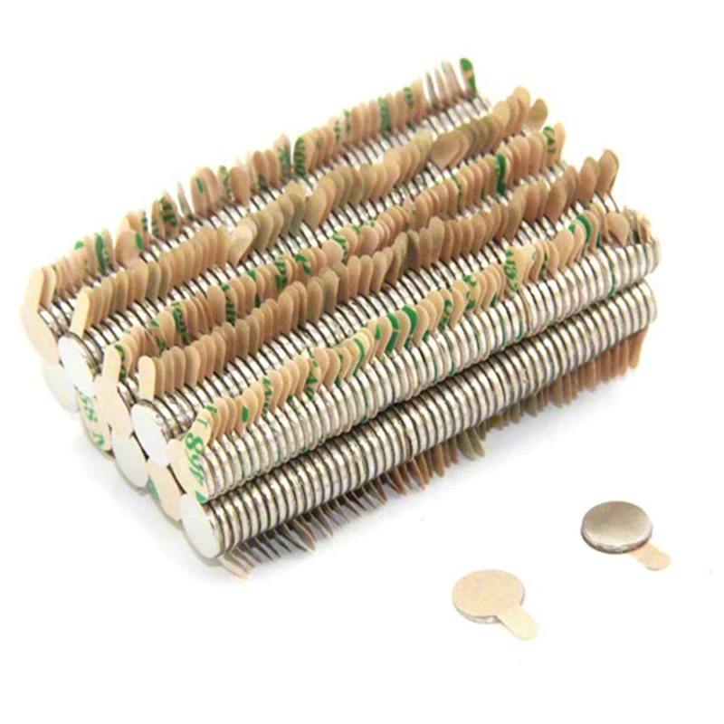 N35 Neodymium Easypeel Adhesive Magnet for Arts, Crafts, Model Making, DIY, Hobbies and Packaging - 8mm dia x 1mm - 0.39kg Pull - North - Pack of 500