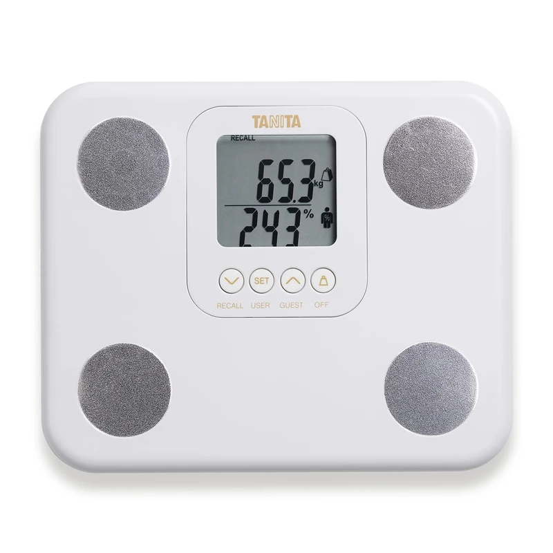 TANITA BC-730 Smart Scales for Body Weight and Fat – Digital Bathroom Scales, Body Fat Scales with LCD Display, Compact Weighing Scales Body Weight, White