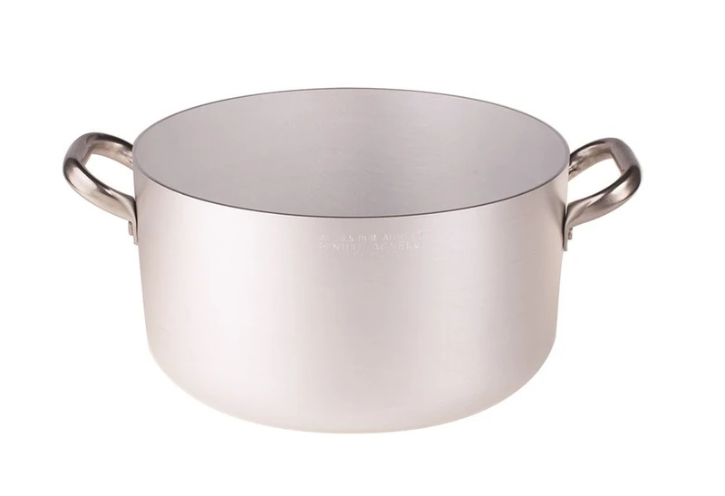 Pentole Agnelli Professional Aluminium 3 Mm. Saucepot With 2 Stainless Steel Handles, 9.51 Litre