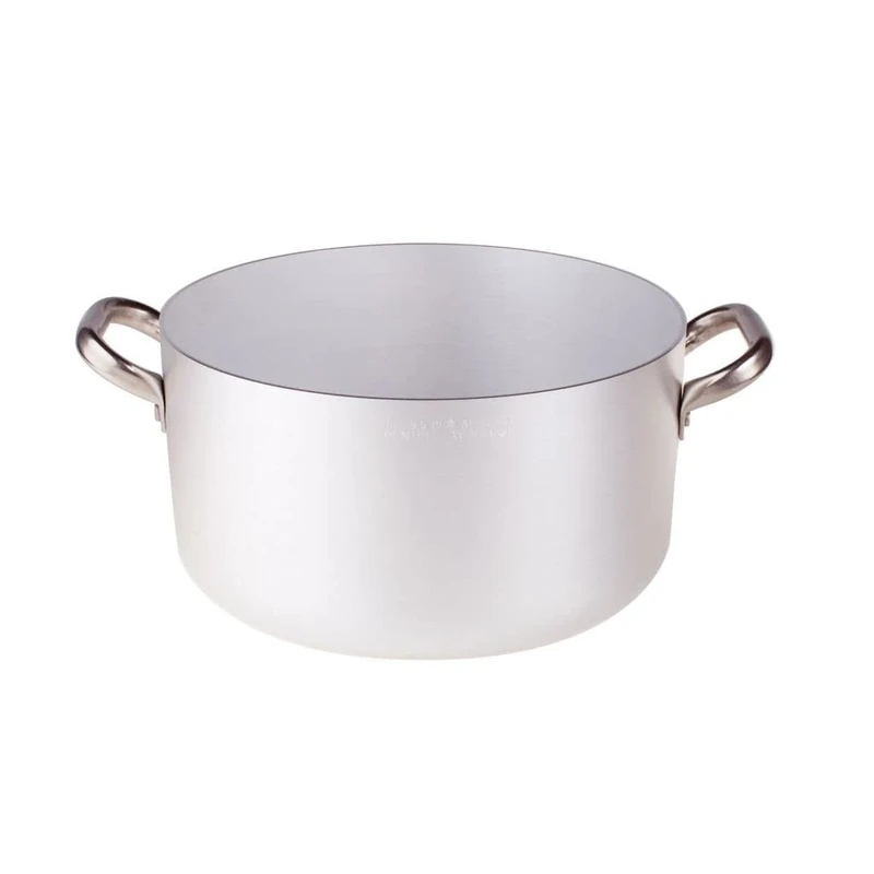 Pentole Agnelli Professional Aluminium 3 Mm. Saucepot With 2 Stainless Steel Handles, 26 Litre