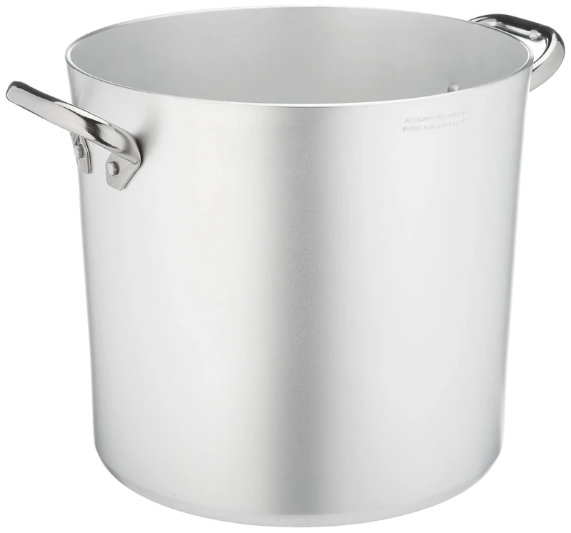 Pentole Agnelli ALMA10328 High Pot with Two Handles Stainless Steel, Professional Aluminum 3 Millimeters, 16 l