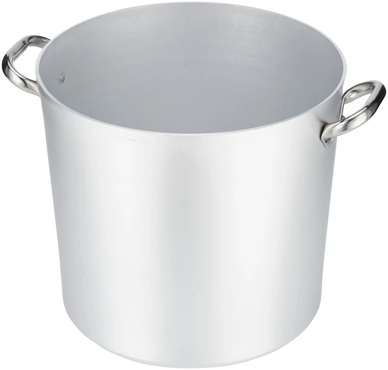 Pentole Agnelli ALMA10332 High Pot with Two Handles Stainless Steel, Professional Aluminum 3 Millimeters, 24 l