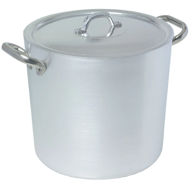Pentole Agnelli Professional Aluminium 3 Mm. Stockpot with 2 Handles, 33.6 Litre