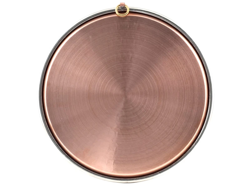 Pentole Agnelli COCU43/336 Tin Plated Copper Conical Baking Tin with Rim, Height 2 cm, Diameter 36 cm
