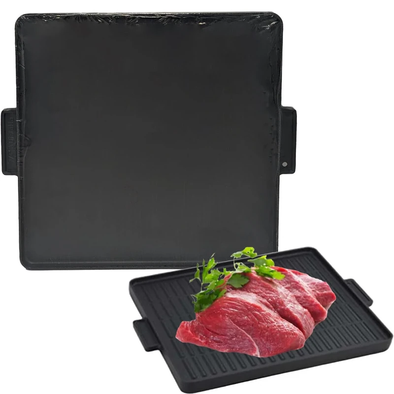 Double-Sided Square Cooking Plate 38 x 38